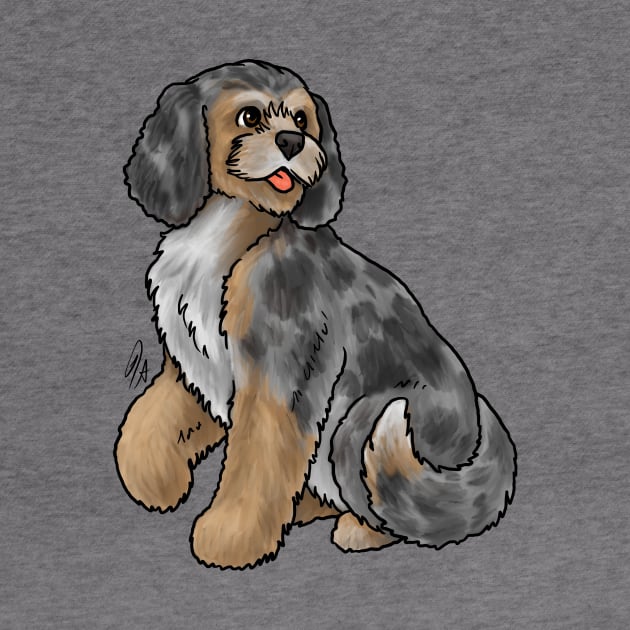 Dog- Cockapoo - Blue Merle by Jen's Dogs Custom Gifts and Designs